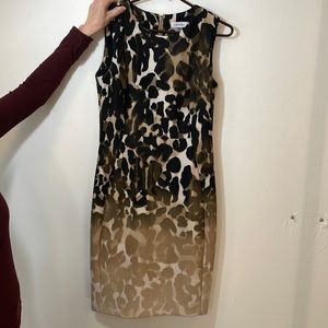 Leopard dress. Looks amazing with black tights